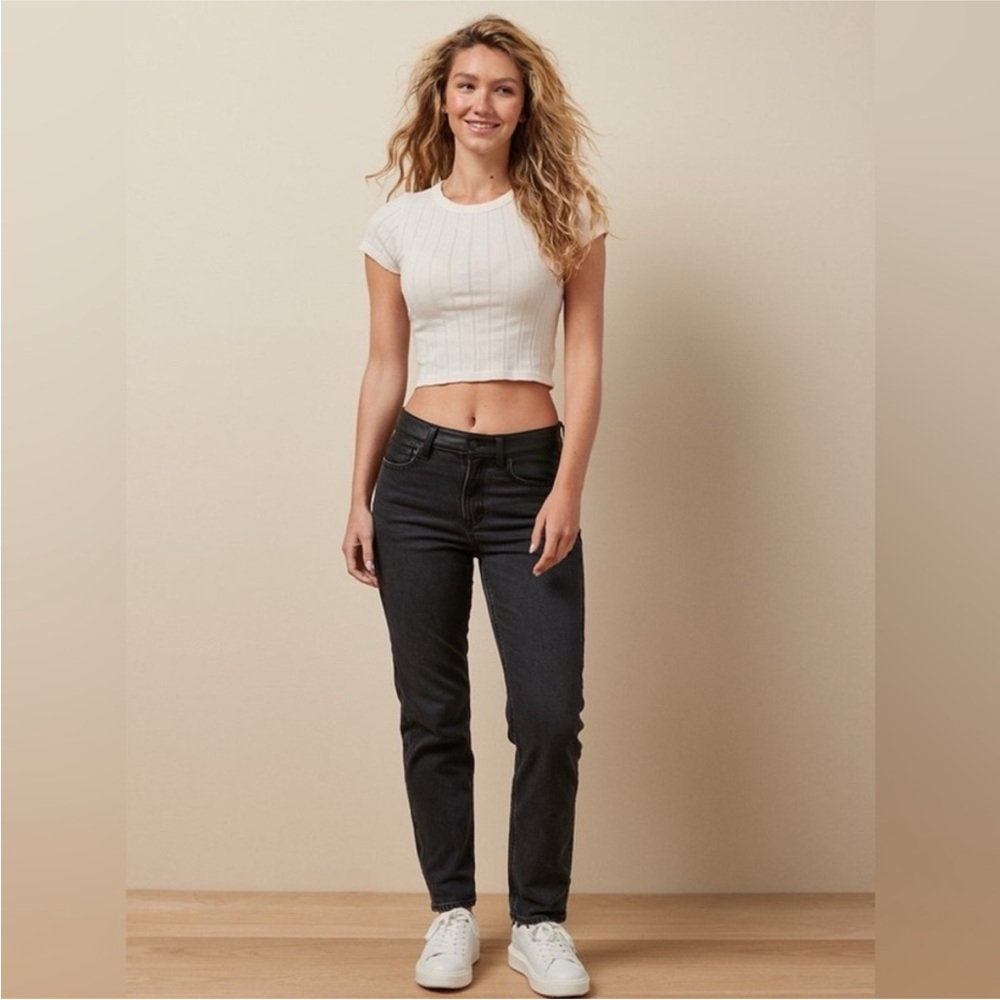 American Eagle Vegan Leather Ankle Straight Jean Size 20 Short New without Tags